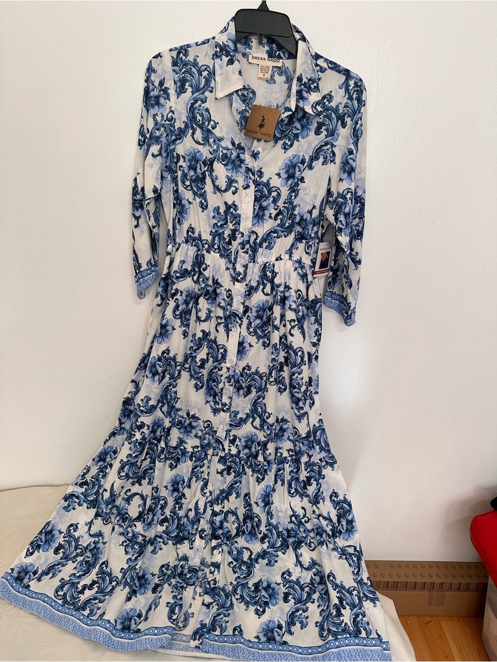 Sea Breeze Blue Floral Tiered Maxi Dress by Splendid